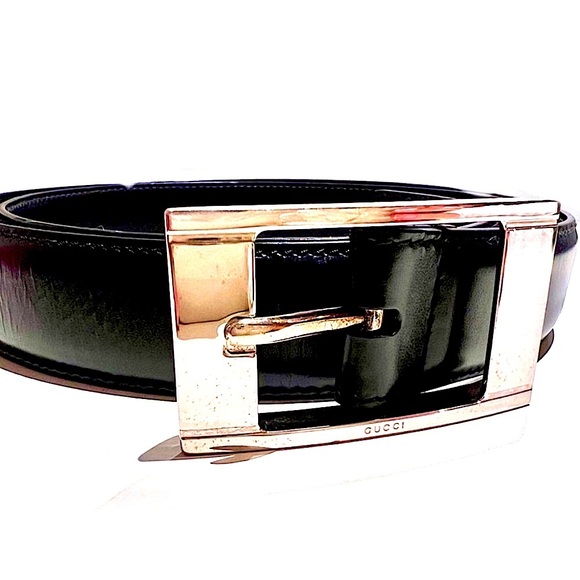 GUCCI BELT WITH SQUARE BUCKLE - Picture 1 of 5